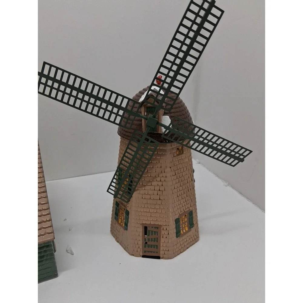 Dept 56 Snow Village Home Sweet Home House And Windmill Lighted W/Box Christmas